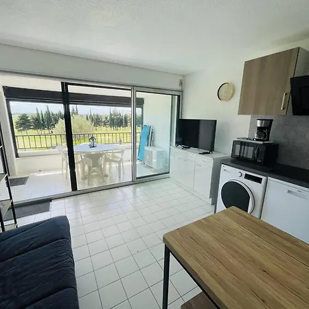 Apartment Avec Piscine, Tennis, Clim, Parking Et Wifi Au Cap D'agde - Fr-1-723-118